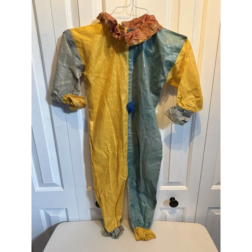 1920-1930's Children's Halloween Clown Costume Vintage light fabric